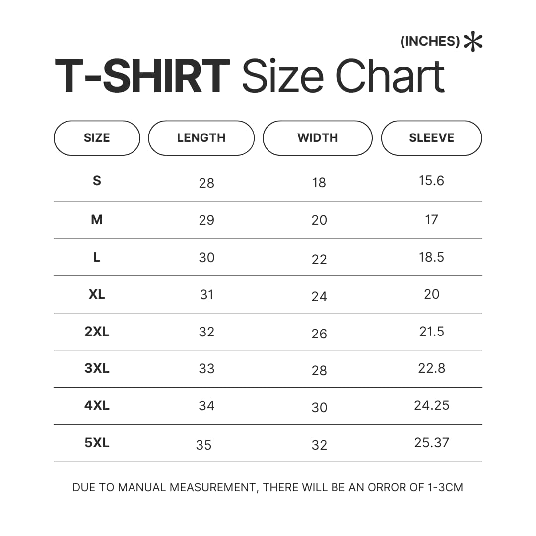 T shirt Size Chart - Nurse Gift Shop UK