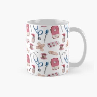Hospital Medical Pattern Nurses Doctors Mug