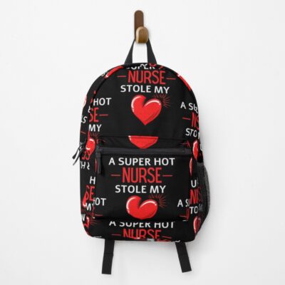 Nurse Stole My Heart Funny Quote Backpack
