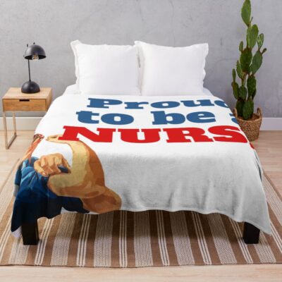 Proud Nursing Design Throw Blanket