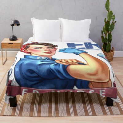 Er Nurse Medical Care Design Throw Blanket