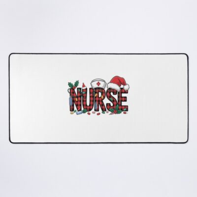 Christmas Nurse Reindeer Santa Design Mouse Pad