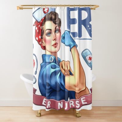 Er Nurse Medical Care Design Shower Curtain