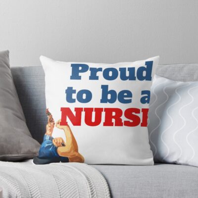 Proud Nursing Design Throw Pillow